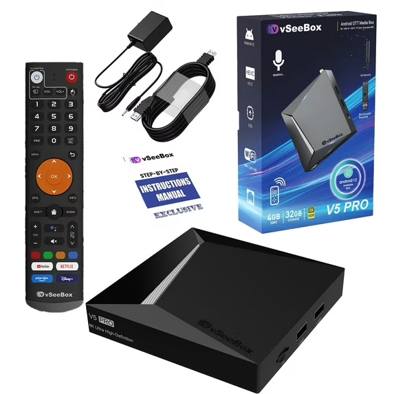 vSee Box V5 Pro 2025 Newest, 4GB RAM+32GB Storage,Parental Control