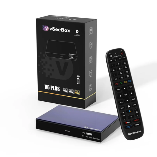 2026 New Vsee V6 Plus Smart TV Box 4GB RAM, 64GB Storage Gift Bundle Supports HD Playback