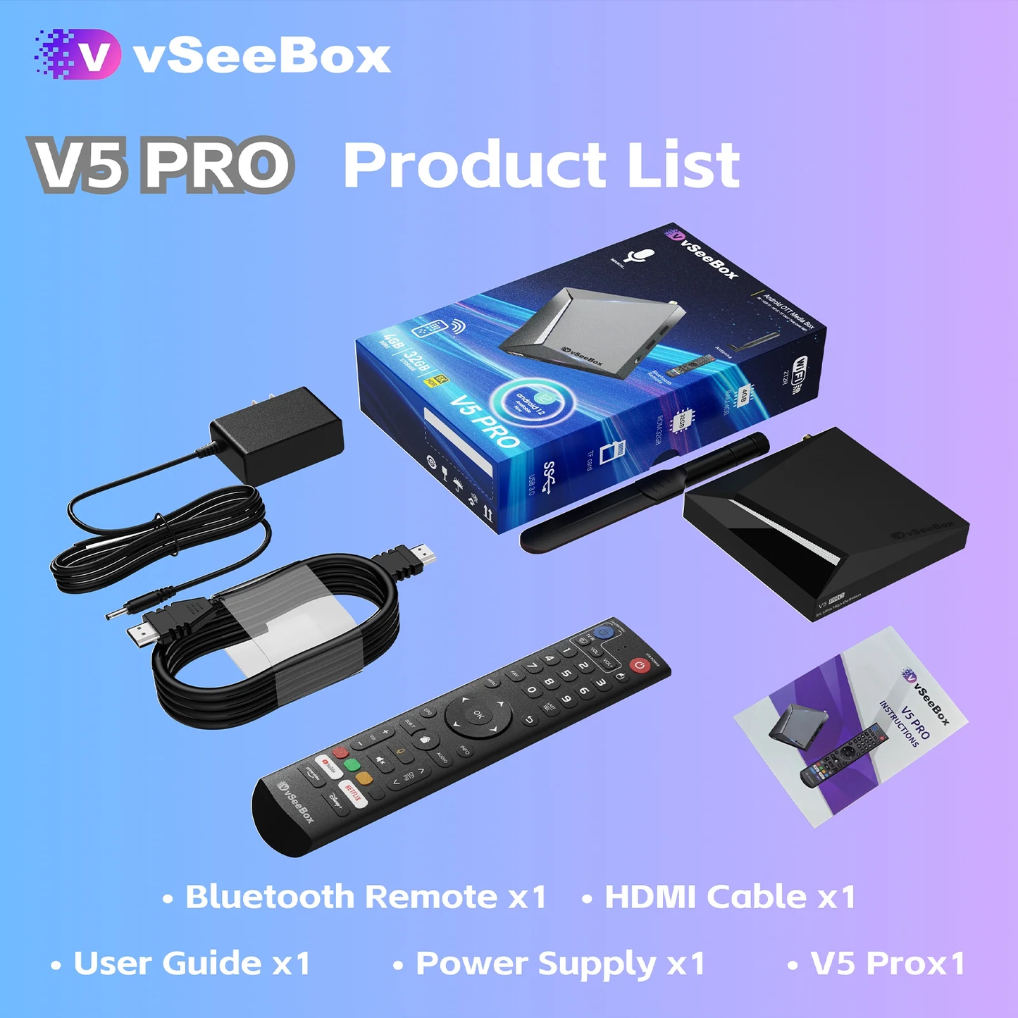2026 New Box vSee V5 Pro 4GB+32GB 6K HD