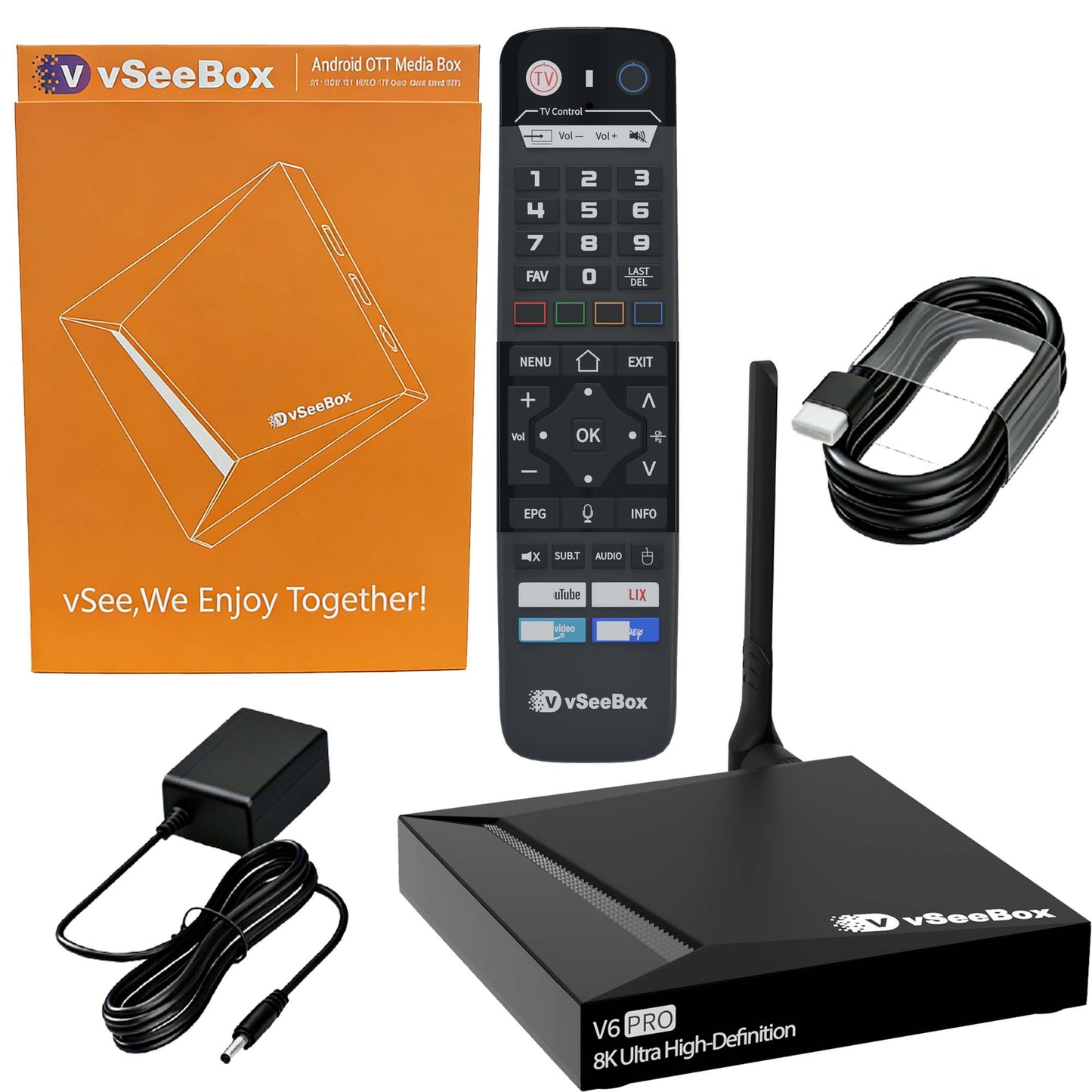 New 2026 vSeeBox V6 pro Voice Control 8K HD Easy Setup
