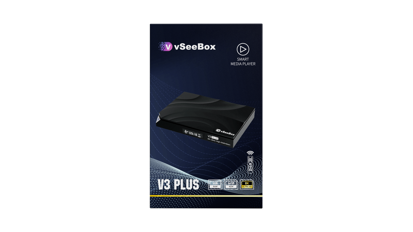 Vseebox V3 Plus Voice Controll | Android 11 | 4GB RAM | 64GB Storage | Dedicated N. American Support