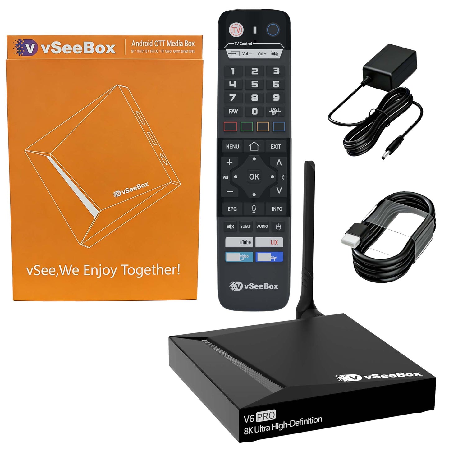 New 2026 vSeeBox V6 pro Voice Control 8K HD Easy Setup