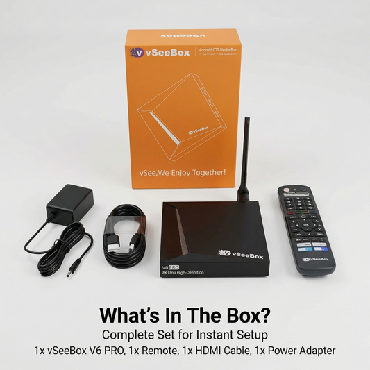 New 2026 vSeeBox V6 pro Voice Control 8K HD Easy Setup